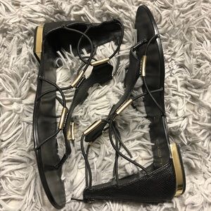 ALDO SIZE 7.5 BLACK SANDALS